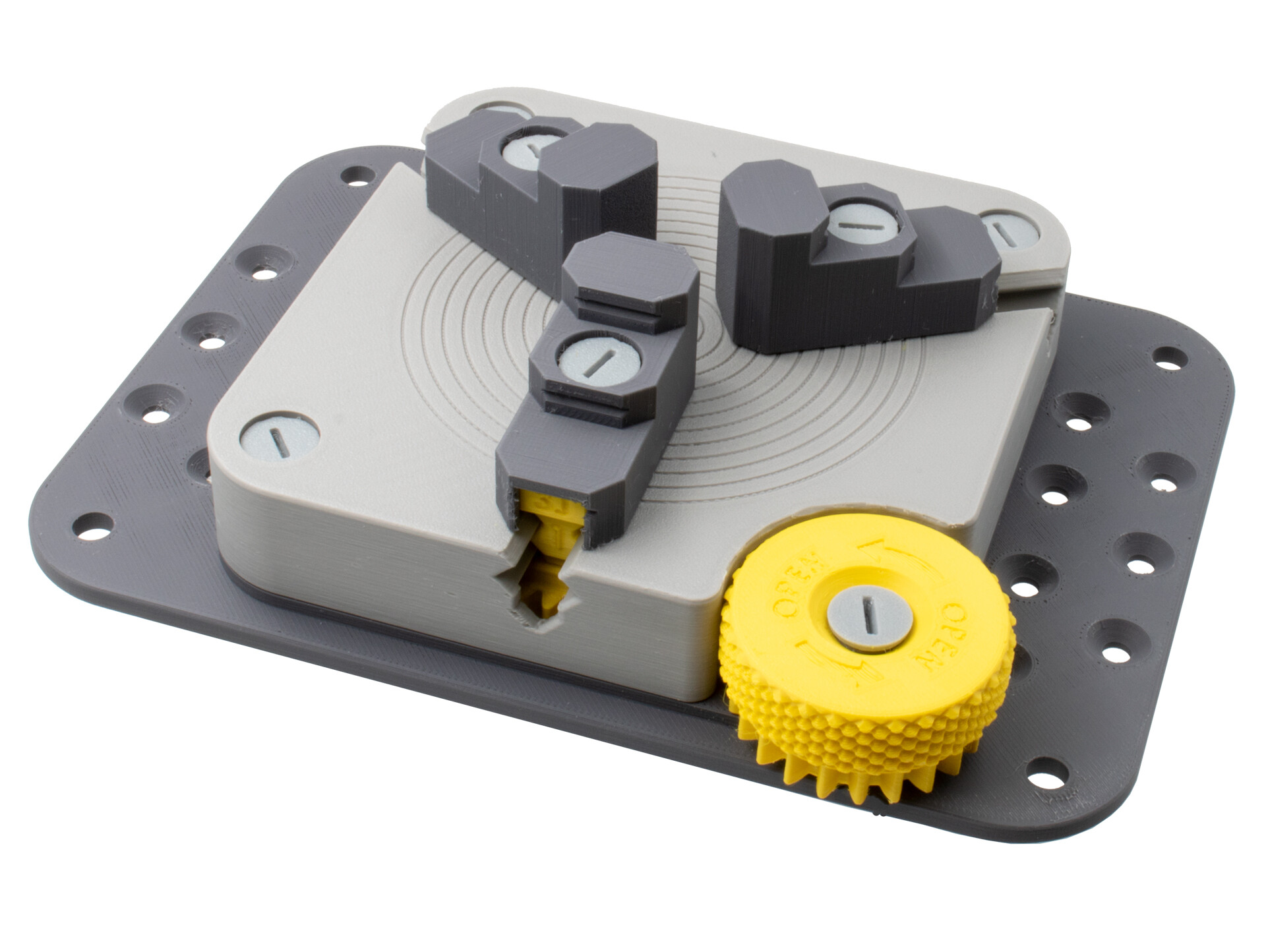 Bench Mountable 4-Jaw / 3-Jaw / 2-Jaw Vise with Swappable Jaws - 100% Printable!
