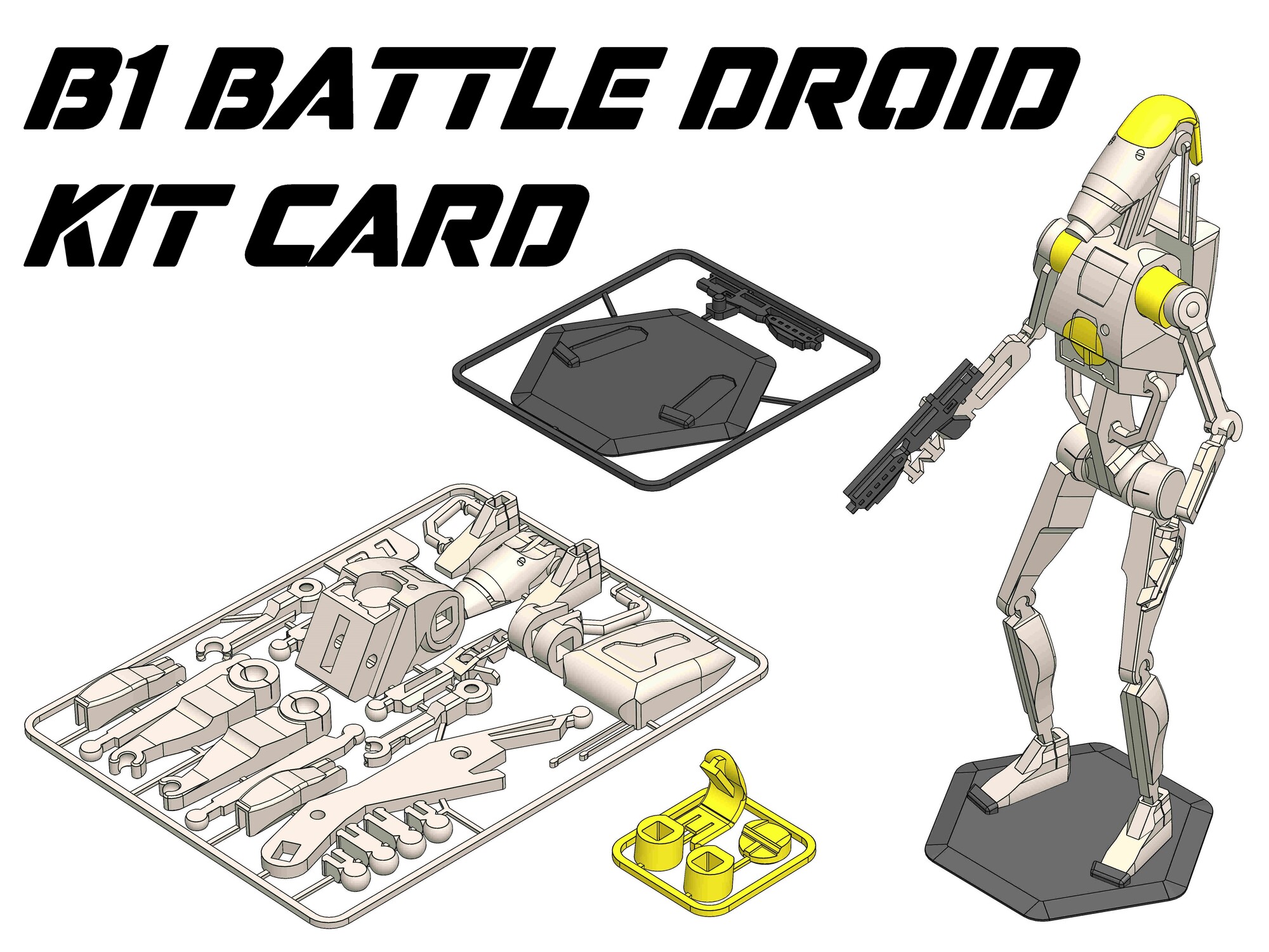 Star Wars B1 Battle Droid 2.0 Kit Card