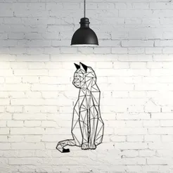 Cat wall sculpture 2D