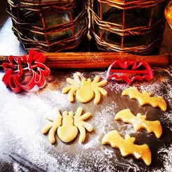 Halloween Spider and Bat Cookie Cutters
