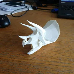 Low Poly Triceratops Skull Flash Hider