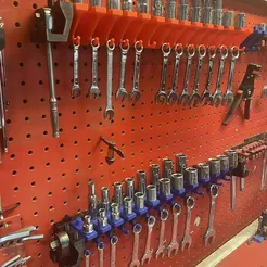 Socket and wrench peg board